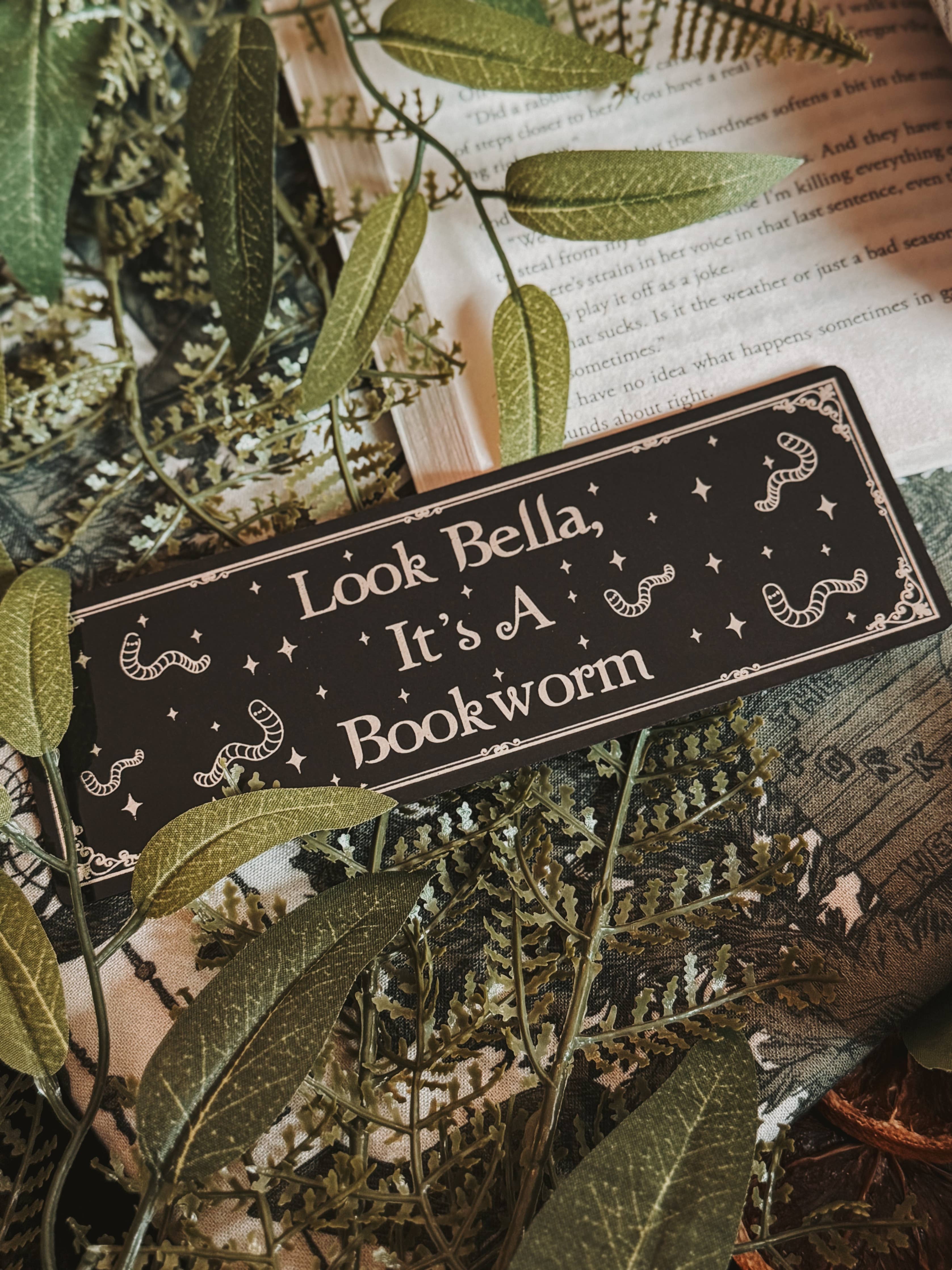 Twilight Forks, WA Foil Bookish Bookmarks: Bookworm / No Tassel