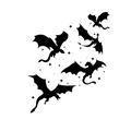 Dragons Flying Sticker