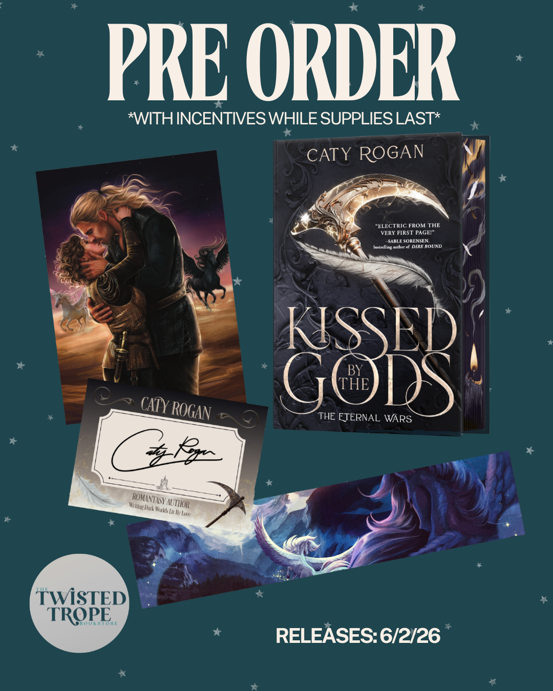 PRE-ORDER: Kissed by the Gods by Caty Rogan