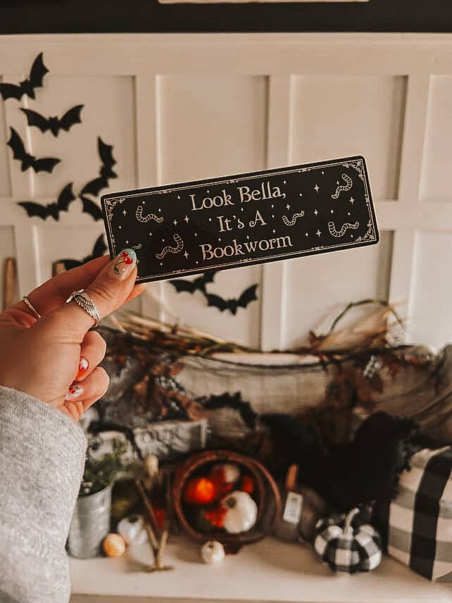 Twilight Forks, WA Foil Bookish Bookmarks: Bookworm / No Tassel