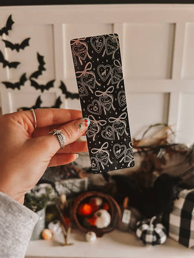Twilight Forks, WA Foil Bookish Bookmarks: Bookworm / No Tassel