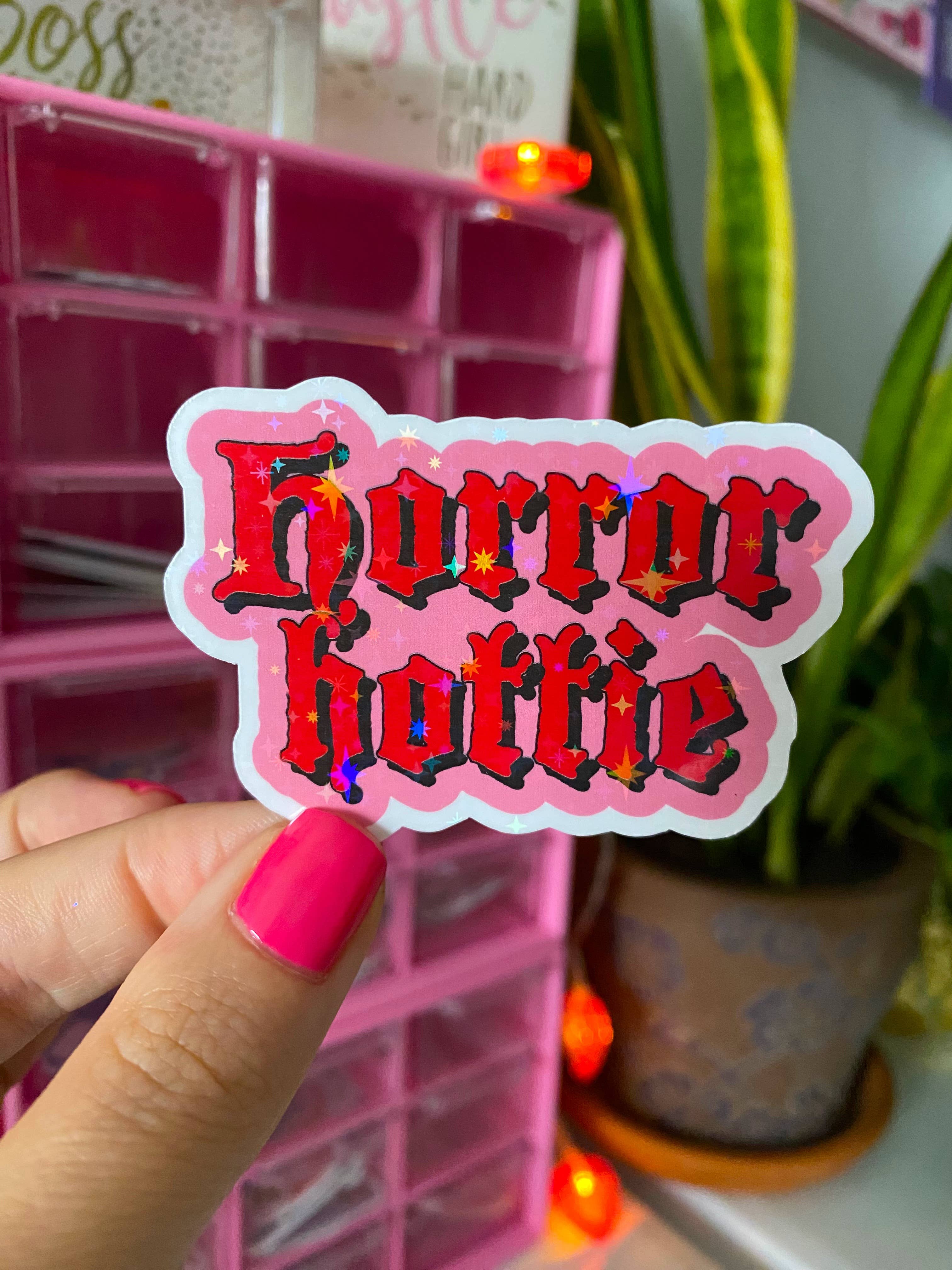 Horror hottie sticker (holographic)